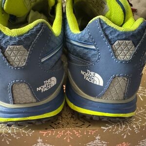 The North Face Blue and Neon Yellow Trail Shoes